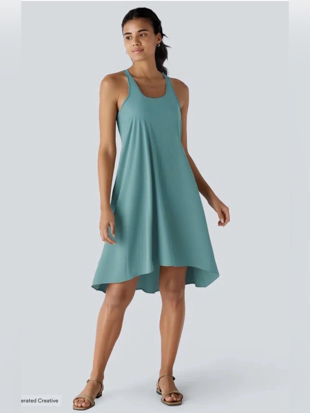 Halara Breezeful RacerPocket High Low Flowy Midi Quick Dry Casual Dress Small
